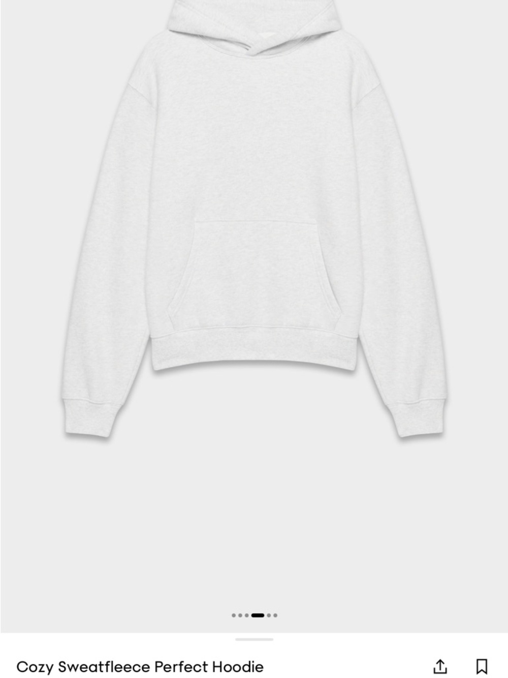 Aritzia Cozy Sweatfleece Perfect Hoodie in White